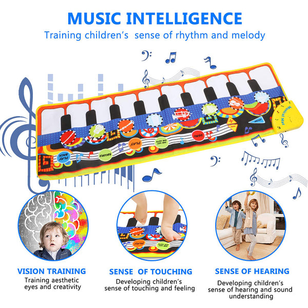 Multicolor 24 Keys Soft Electric Music Piano Mat Pad Baby Kids Early Education - Ecart