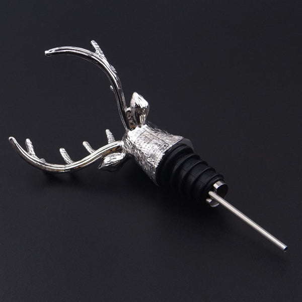 Creative Deer Head Design Red Wine Bottle Metal Pourer Stopper Kitchen Bar Tool - Ecart