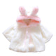 Baby Girls Infant Rabbit Ear Hoodie Warm Coat Pom Pom Bowknot Winter Clothes - Ecart