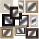 Set of 10 Mismatched Mirrors Wall Art