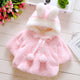 Baby Girls Infant Rabbit Ear Hoodie Warm Coat Pom Pom Bowknot Winter Clothes - Ecart