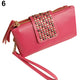 Women Rivet Zipper Wallet Holder Card Coin Clutch Purse Wristlet Evening Bag - Ecart