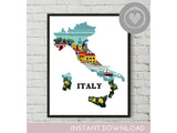 Italy - Cross Stitch Pattern (Digital Format - PDF)