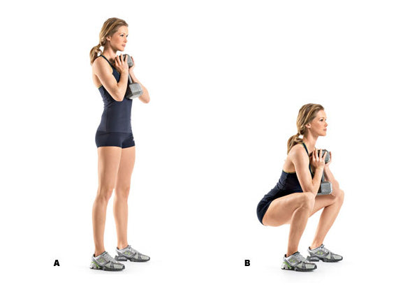 Goblet squats are a great exercise for horse riders of all experience levels