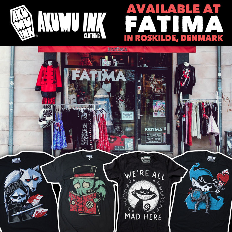 fatima roskilde, goth store, goth shop, goth roskilde, goth denmark, gothic denmark, skull art denmark, europe goth store