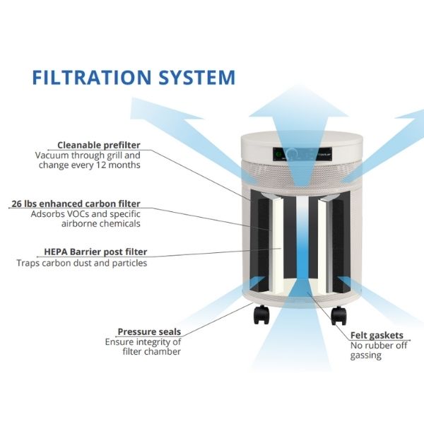 Airpura C600 DLX Air Purifier Chemical & Gas Abatement Pus + Filtration System