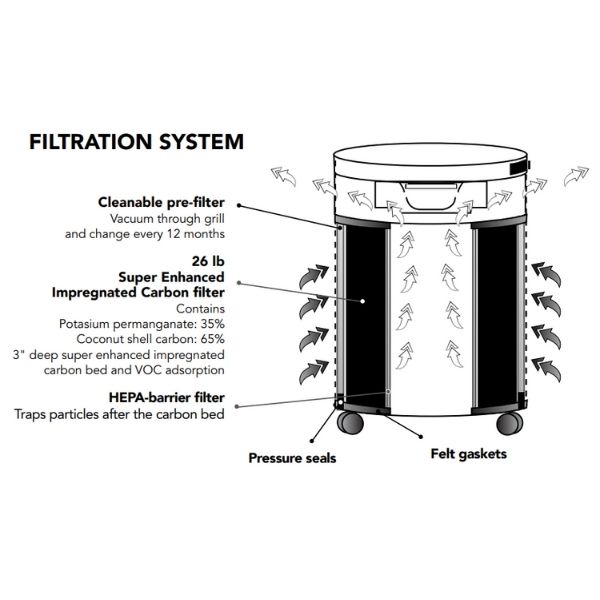 Airpura F600 DLX Air Purifier Formaldehyde, VOCS and Particles Plus + Filtration System