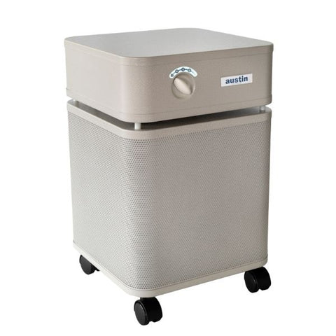 Austin Air HealthMate air purifier in sandstone, a reliable choice among Austin Air cleaners for home use.