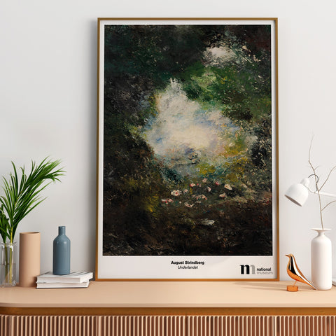 Poster med Strindbergs målning Underlandet från Nationalmuseum