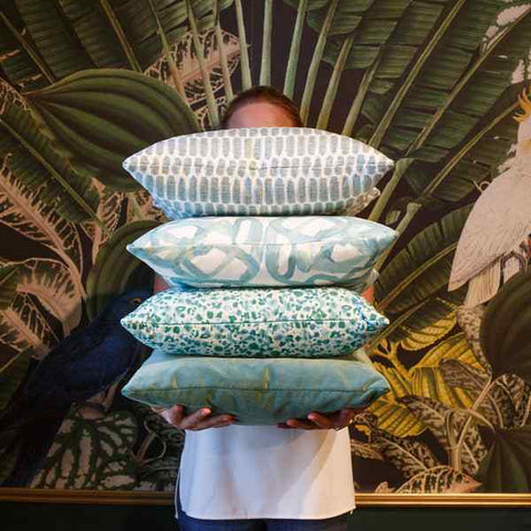 designer throw pillows tropic fun collection