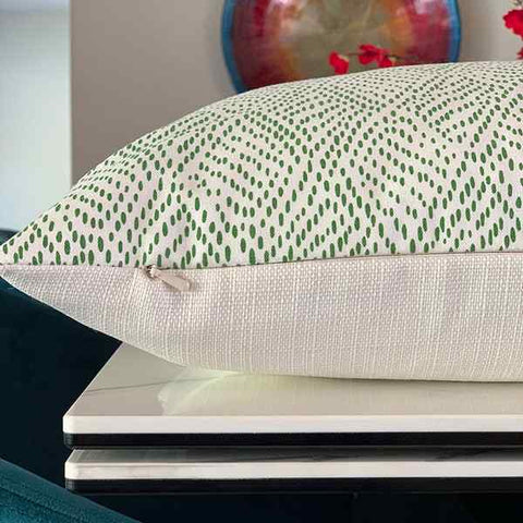 diamonda green geometric pillow cover
