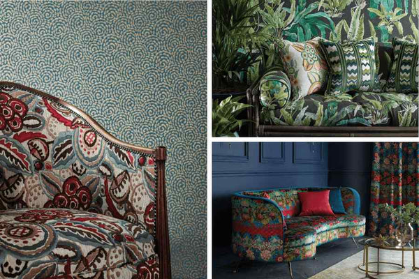 pattern fabric sofa