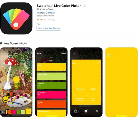 Swatches live color picker