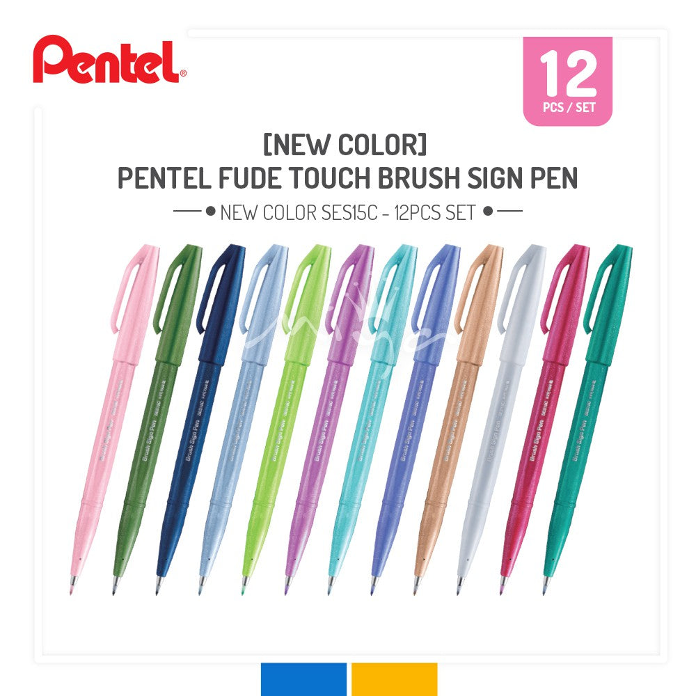 New Pentel SES15C Fude Touch Brush Sign Pen – themiyastore