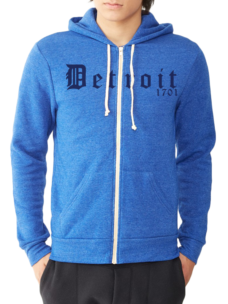 DETROIT 1701 ECO-FLEECE ZIP HOODIE 