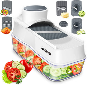 gekruld Veilig Verstenen Mandoline Slicer, Vegetable Spiralizer Slicer, Vegetable Chopper, Cutt -  KITCHENMUH