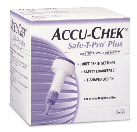 Voorloper krans Berekening Accu-Chek Safe-T-Pro Plus Safety Lancet Adjustable Depth Lancet Needle 3  Depth Settings 23 Gauge Spring-Loaded Trigger Button Box of 200 | ExpressMed