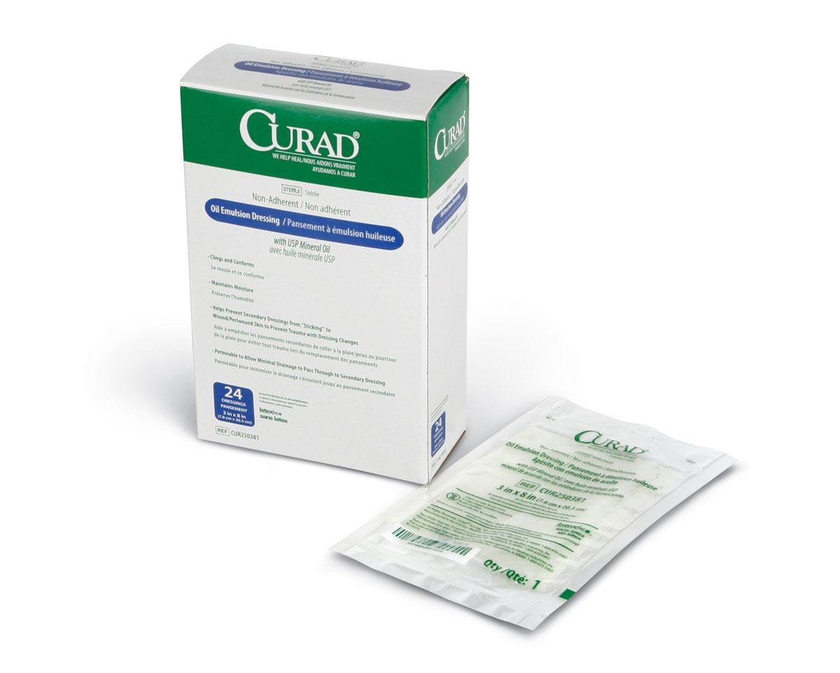 curad non adherent oil emulsion dressing