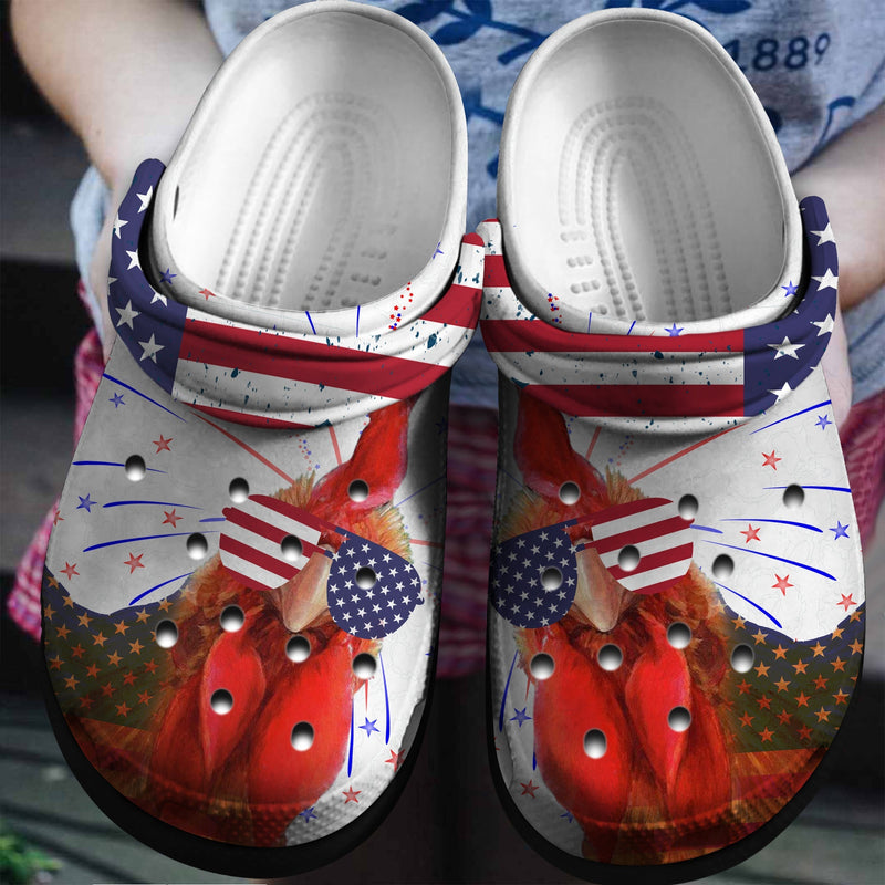 Buffalo Bills American Flag Breaking Wall Crocs Clog Shoes - Jomagift