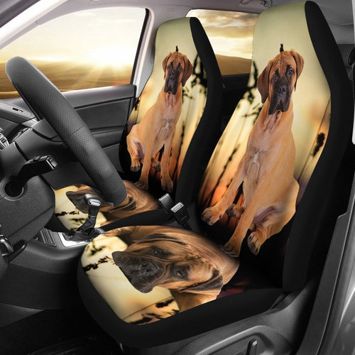 Car Seat Covers Bullmastiff Dog Print Car Seat Covers Set 2 Pc, Car Accessories Seat Cover - Love Mine Gifts