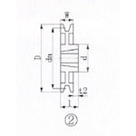 INMEDIAM】EVN ブッシングプーリー SPZ 224mm 溝数2 SPZ224-2 380-7061