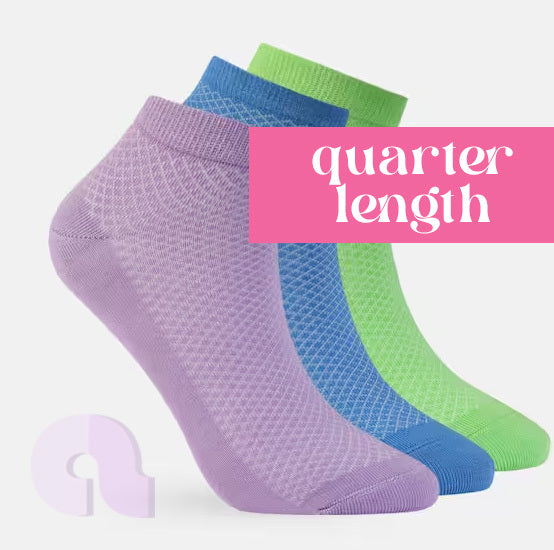 quarter length socks