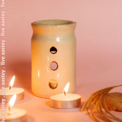 beige candles to ease anxiety