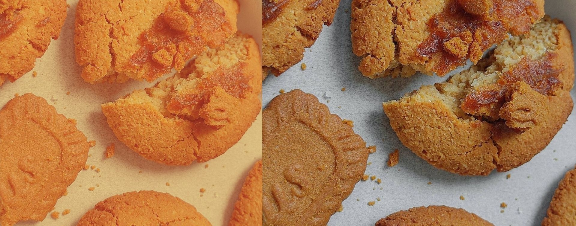 Salted caramel biscoff crumble cookies