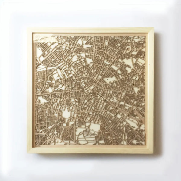 Berlin CityWood Minimal Wooden map wood laser cut maps https://thecitywood.com/ CityWood is a wooden map artwork. City streets, water CityWood - Laser Cut Wooden Maps - Award Wining Design by architect and designer Hubert Roguski