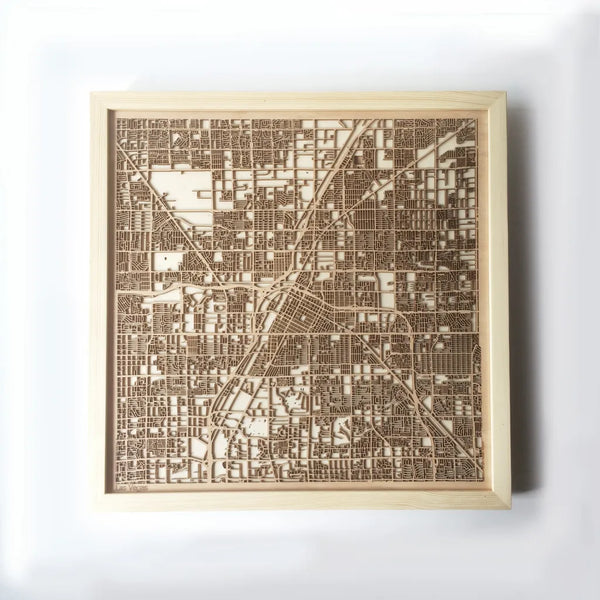 Las Vegas CityWood Minimal Wooden map wood laser cut maps https://thecitywood.com/ CityWood is a wooden map artwork. City streets, water CityWood - Laser Cut Wooden Maps - Award Wining Design by architect and designer Hubert Roguski