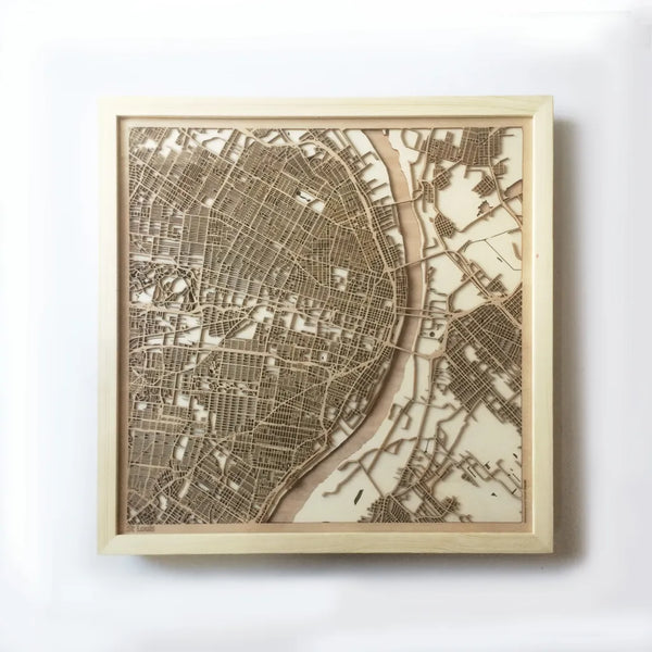 St Louis CityWood Minimal Wooden map wood laser cut maps https://thecitywood.com/ CityWood is a wooden map artwork. City streets, water CityWood - Laser Cut Wooden Maps - Award Wining Design by architect and designer Hubert Roguski