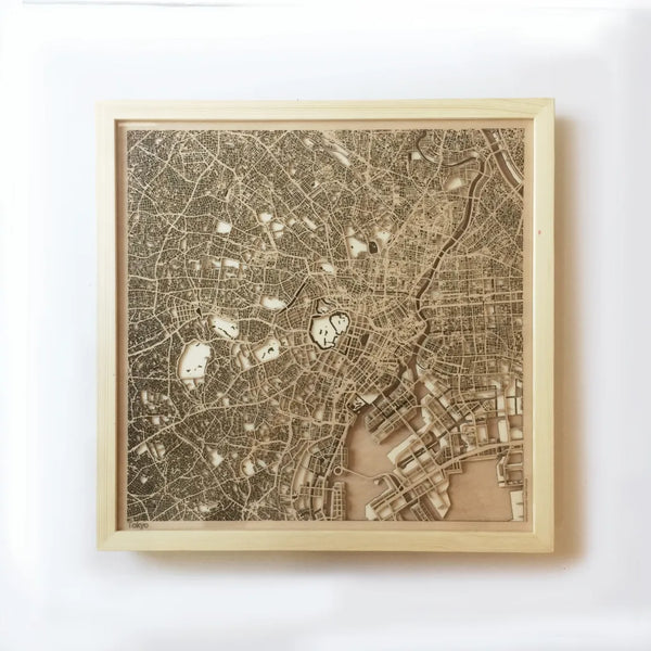 Tokyo CityWood Minimal Wooden map wood laser cut maps https://thecitywood.com/ CityWood is a wooden map artwork. City streets, water CityWood - Laser Cut Wooden Maps - Award Wining Design by architect and designer Hubert Roguski