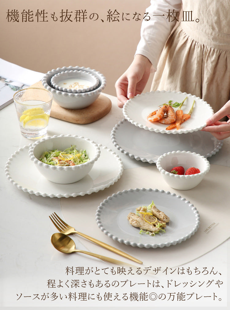 北欧食器の通販 MAU SAC ピルラ 中皿 白 21cm　おしゃれなお皿 白 い おしゃれ食器 北欧食器 白 いお皿