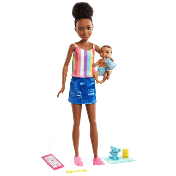 onbekend Premier Necklet Barbie: Babysitter & Baby Asst