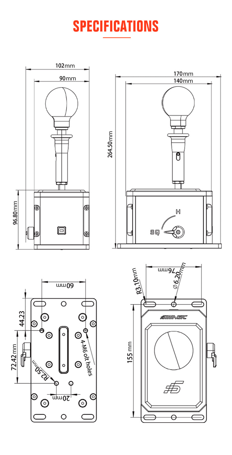 DS-8X Shifter H pattern shifter