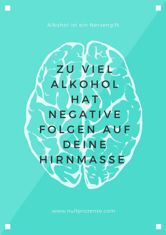 Gehirn hat Alkoholfolgen