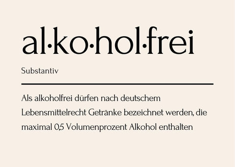 Definition von alkoholfrei