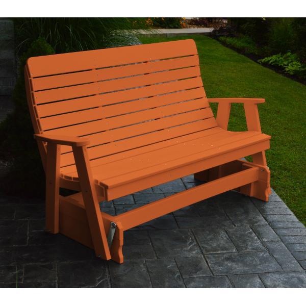 recycled plastic glider bench