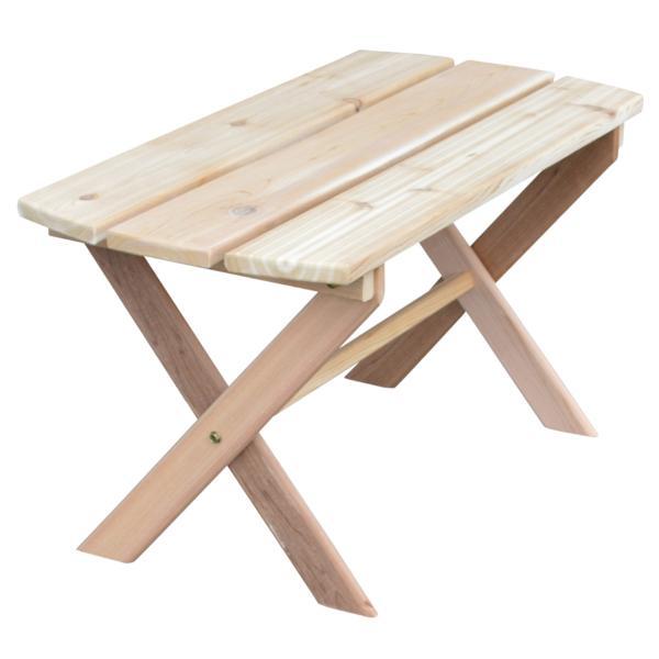 Western Red Cedar Folding Coffee Table By A L Furniture The Charming Bench Company