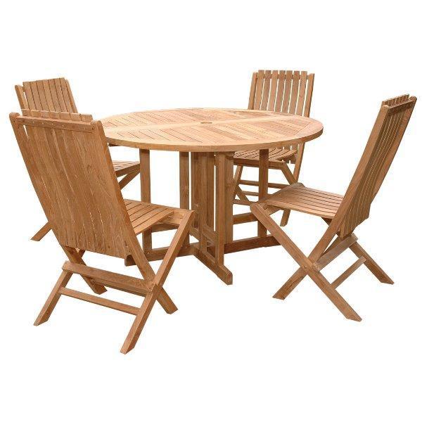 Buy The Anderson Teak Butterfly Comfort 5 Pieces Dining Table Set