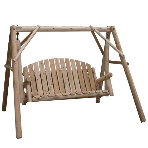 Cedar Log 5ft Country Garden Yard Swing | The Charming Bench Company ...