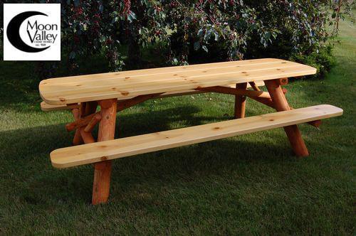 Buy the Moon Valley Cedar 5ft Log Picnic Tableâ€