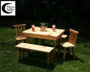 rustic childrens table and chairs