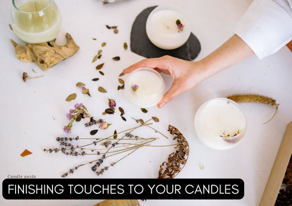 finishing touches to your candles