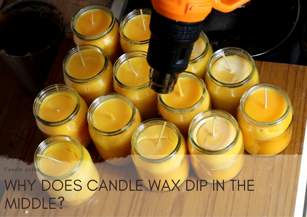 Why does candle wax dip in the middle?