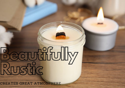 Wooden wicks and cotton wick candle for scented candles