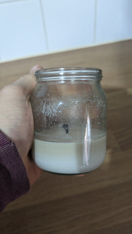 Jar with left over wax