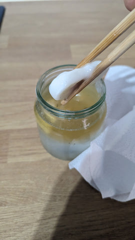 remove hardened wax from the jar