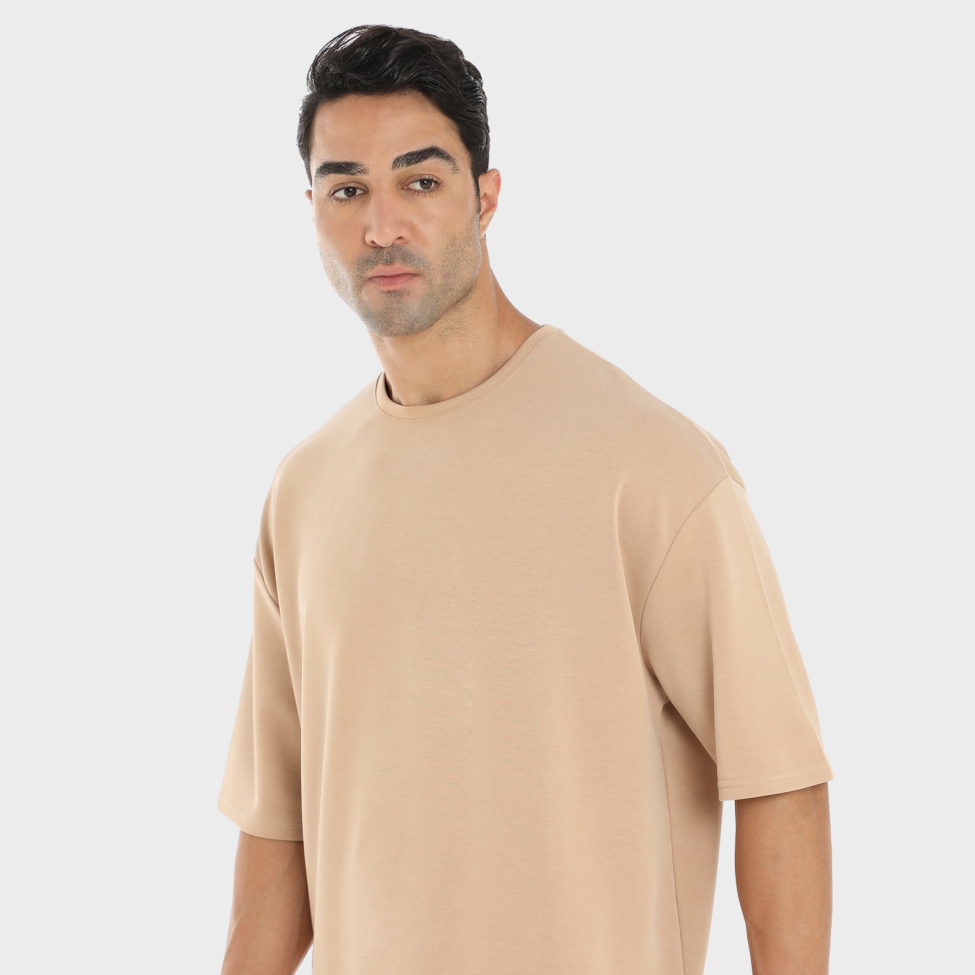 Oversized T-shirt Color beige - RESERVED - 8634N-08X