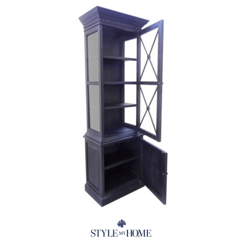 Jessica One Bay Glass Display Cabinet Style My Home